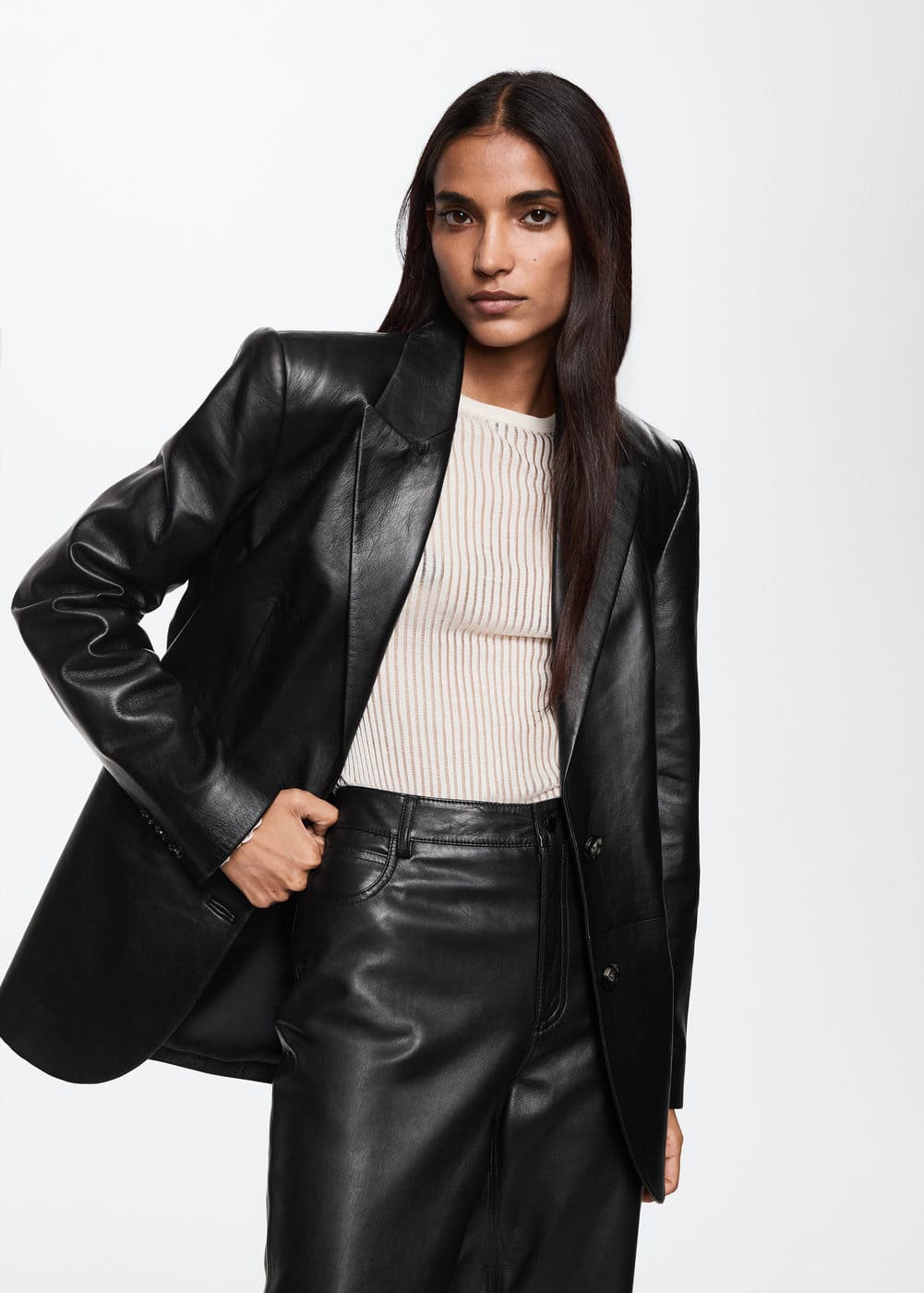 Mango's New Leather Coat Is a Timeless Investment for Autumn | Who What ...