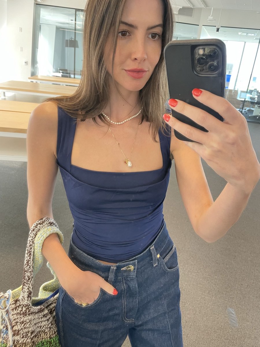 Kat Collings 3 Editor-Approved Amazon Finds Under $25 Bustier Tank Top Jeans