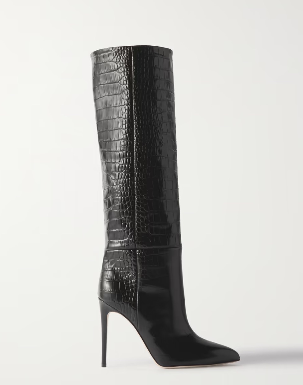 Paris Texas Croc-Effect Leather Knee Boots