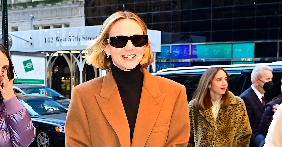 The Boot-Trouser-and-Coat Combo Carey Mulligan Keeps Wearing Is So London