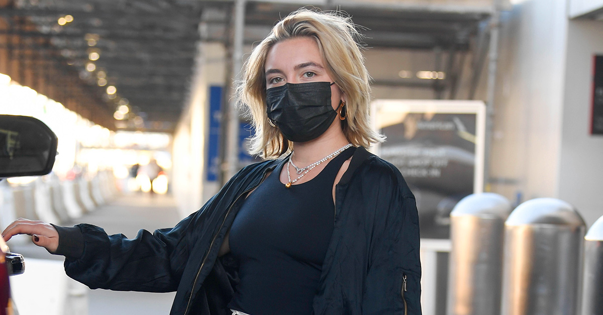 Florence Pugh Wore a Risky Pant Style to the Airport