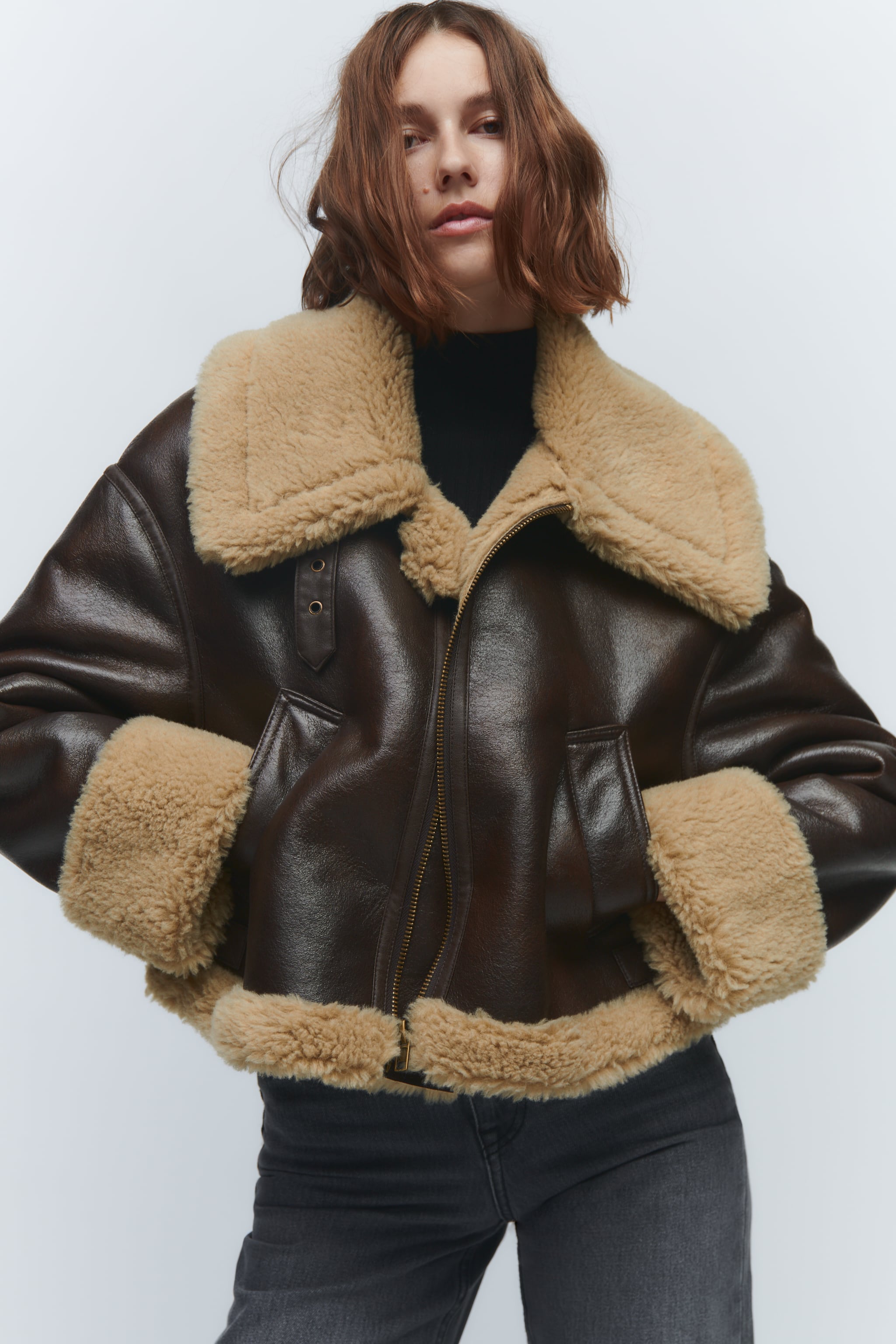 Zara Shearling Winter Coat