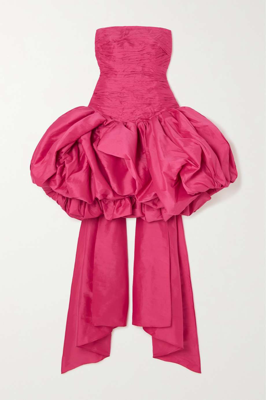 Aje Piacere Strapless Bow-Detailed Satin Mini Dress
