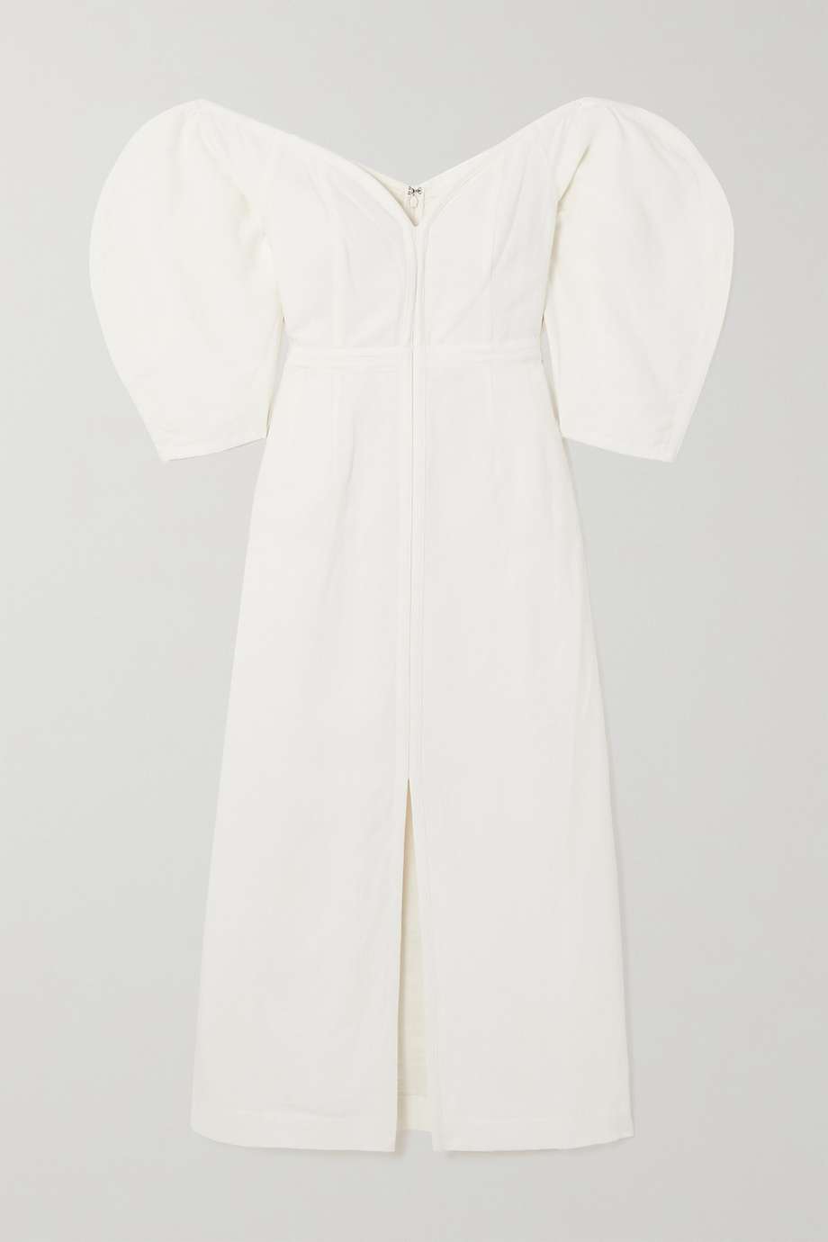 Mara Hoffman + Net Sustain Leonara Off-The-Shoulder Tencel Lyocell and Linen-Blend Midi Dress