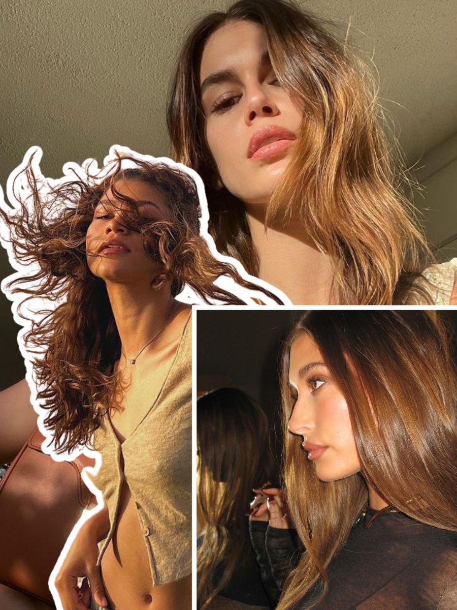 Hair trends 2023: Candlelit brunette hair colour with Zendaya, Kaia Gerber and Hailey Bieber