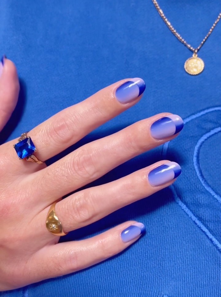 These 8 Nail Colours Will Be Trending in 2023: @IMARNINAILS Vibrant Blue