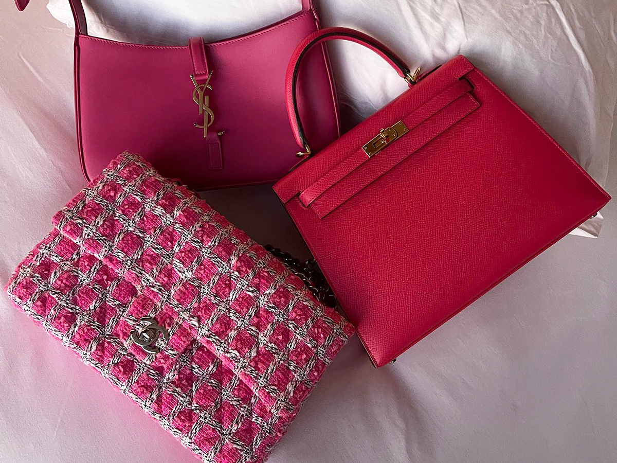 Pink designer bags
