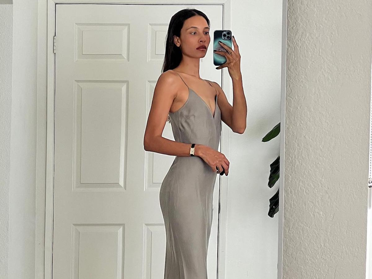 Tylynn Nguyen 5 Pieces of Sexy and Cool Clothing Satin Slip Dress