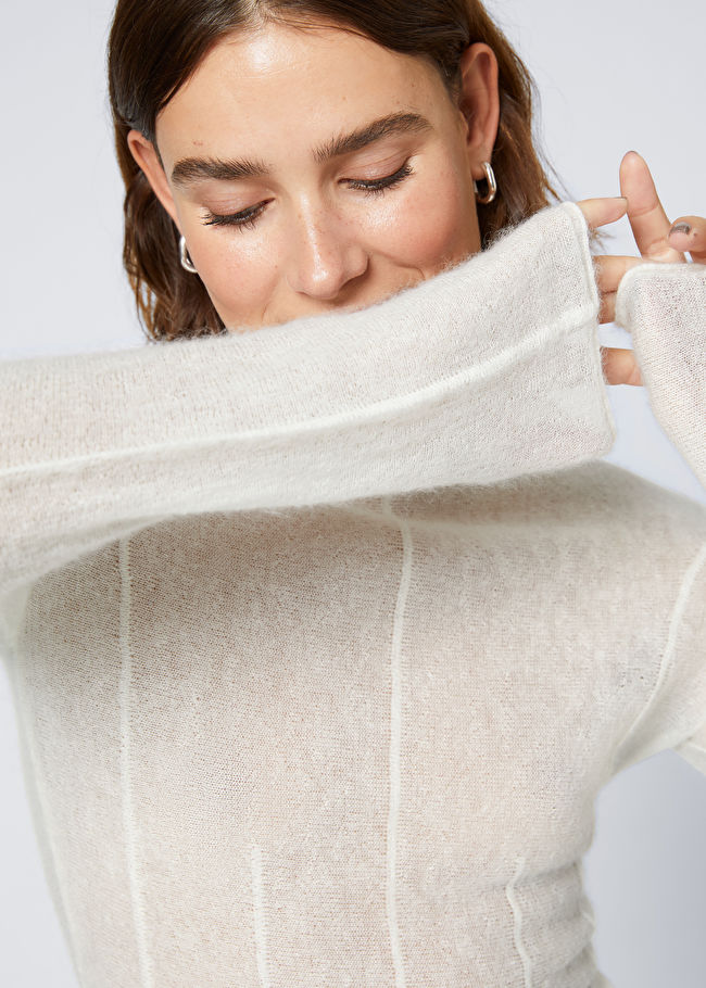 & Other Stories Fitted Light Mohair Turtleneck
