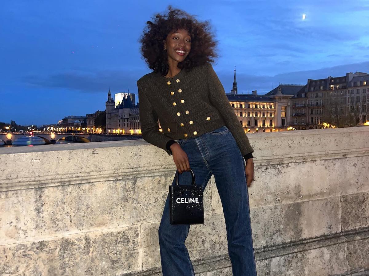 Emmanuelle Koffi 5 French-Girl Denim Outfit Ideas Tweed Jacket Jeans