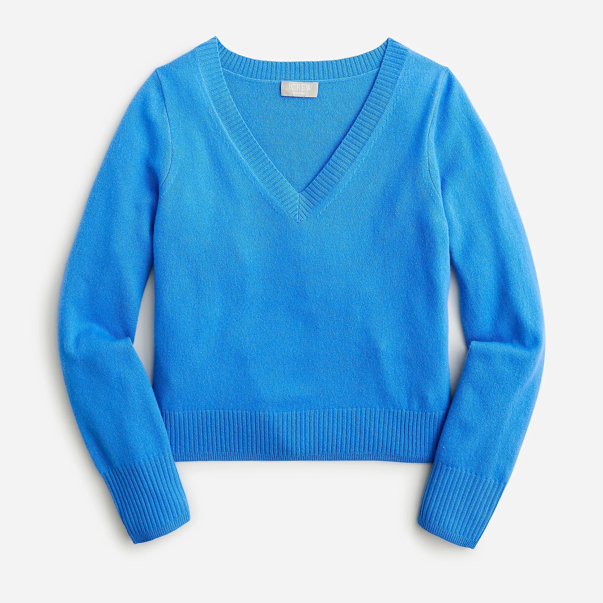 J.Crew Cashmere Cropped V-Neck Sweater