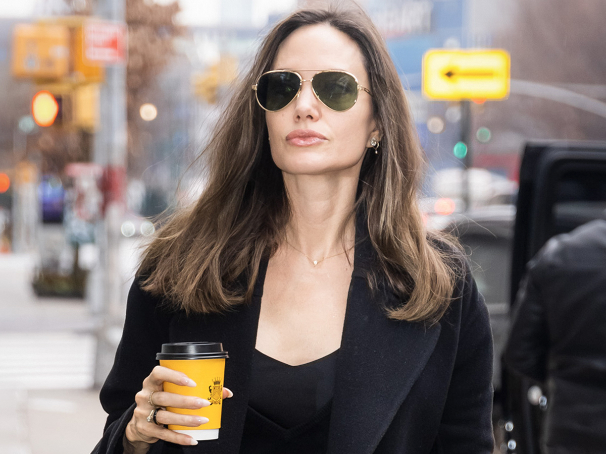 Angelina Jolie carries a Saint Laurent Icare Bag
