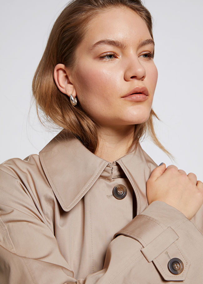 & Other Stories Relaxed Mid-Length Trench Coat