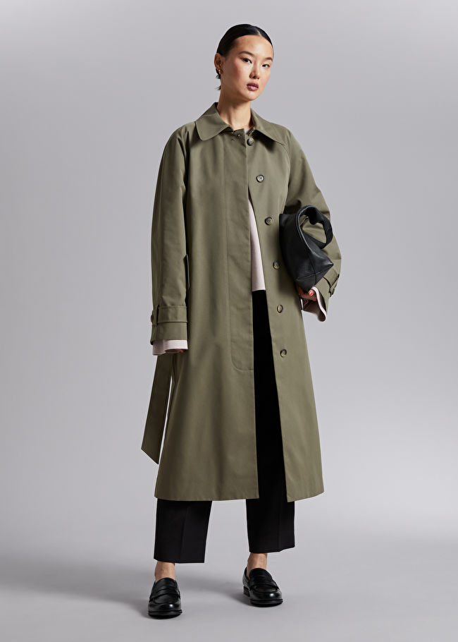 trench coat and loafer outfits 305356 1693480398742
