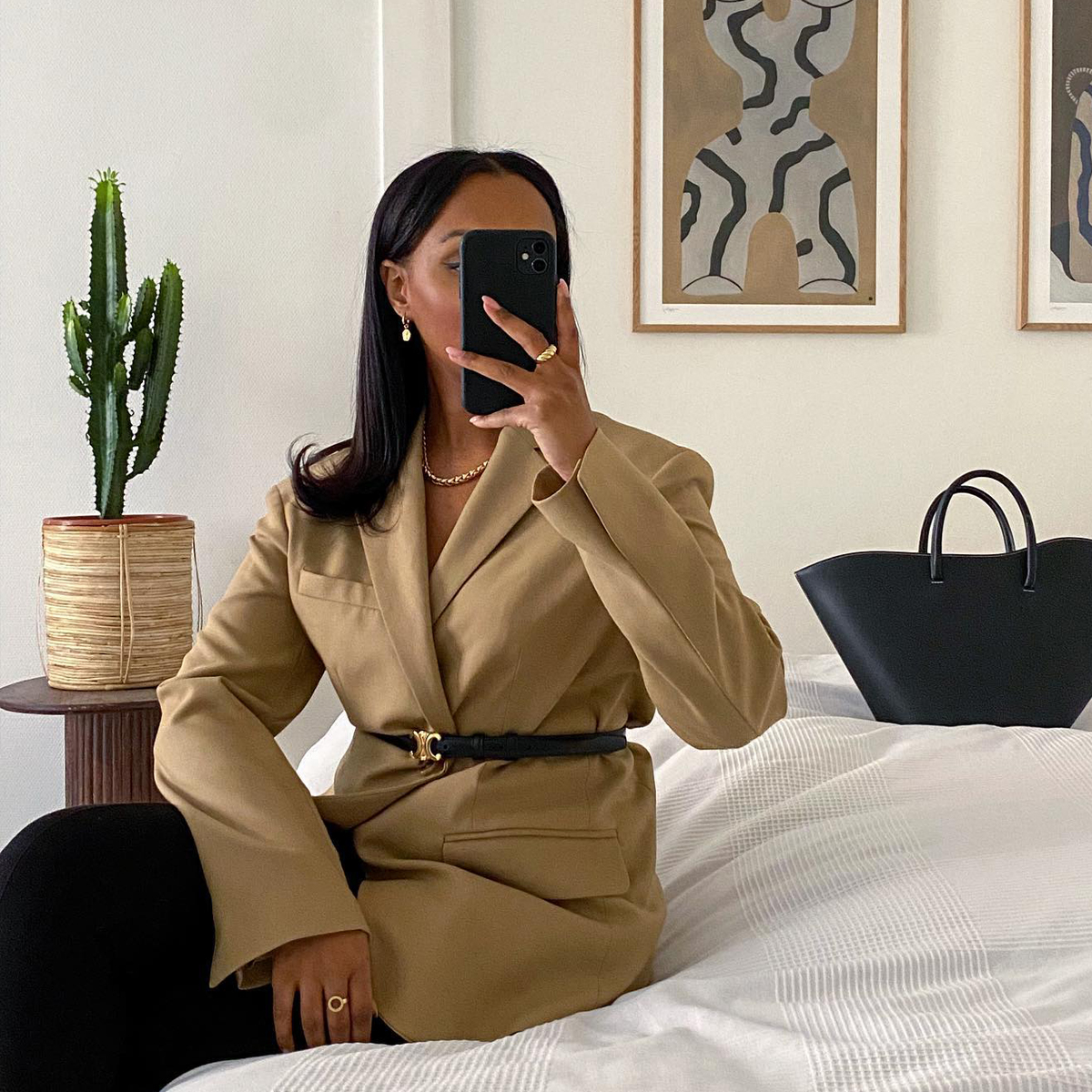 This Is How Influencer Femmeblk Styles Celine's Iconic Triomphe Belt