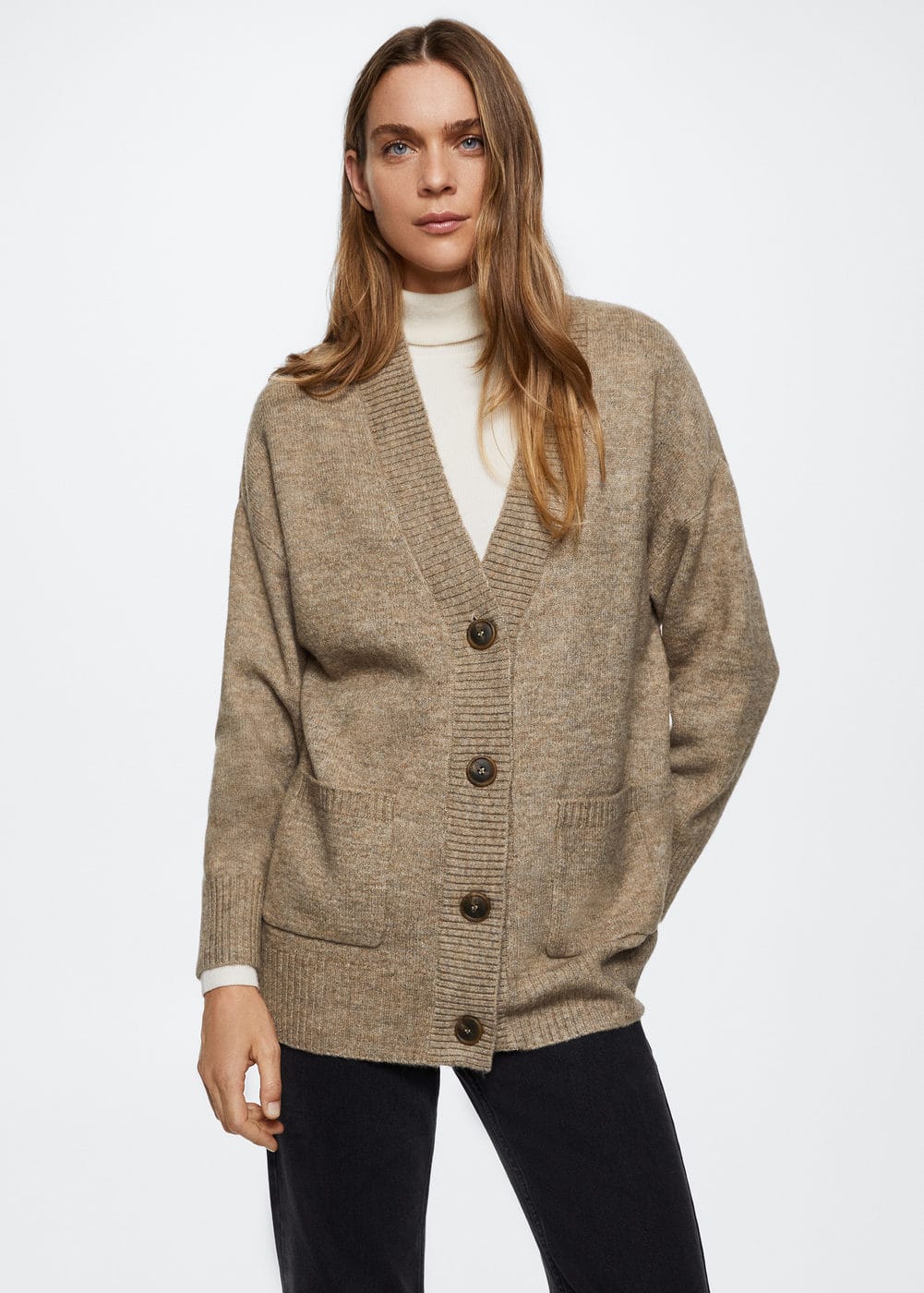 Mango Oversized Cardigan With Buttons