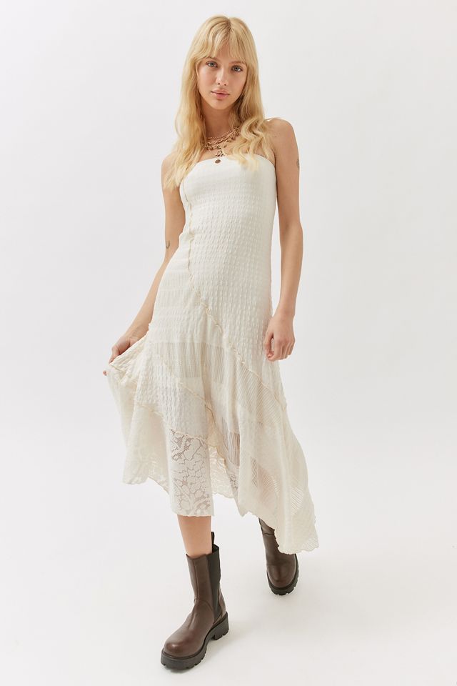 Urban Outfitters UO Ellie Spliced Strapless Dress