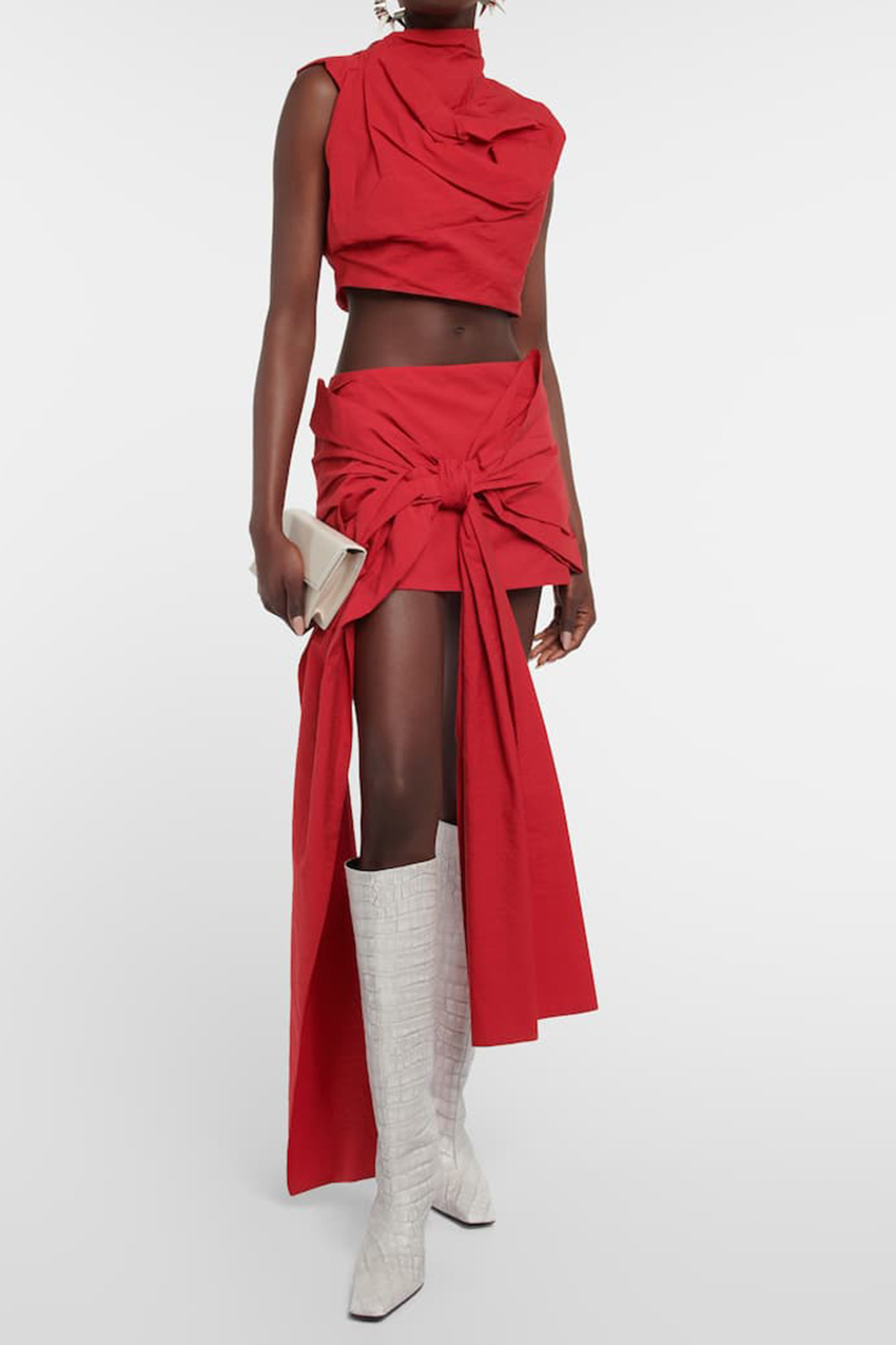 Acne Studios Bow-Embellished Mini Skirt