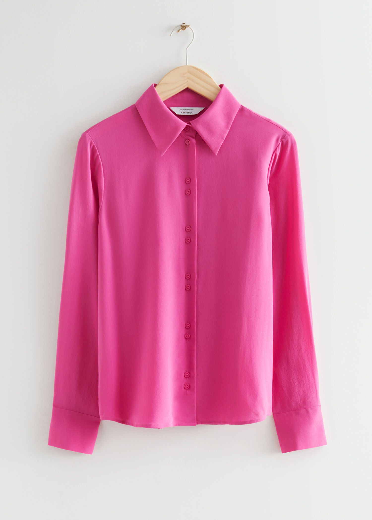 & Other Stories Shell Button Silk Blouse