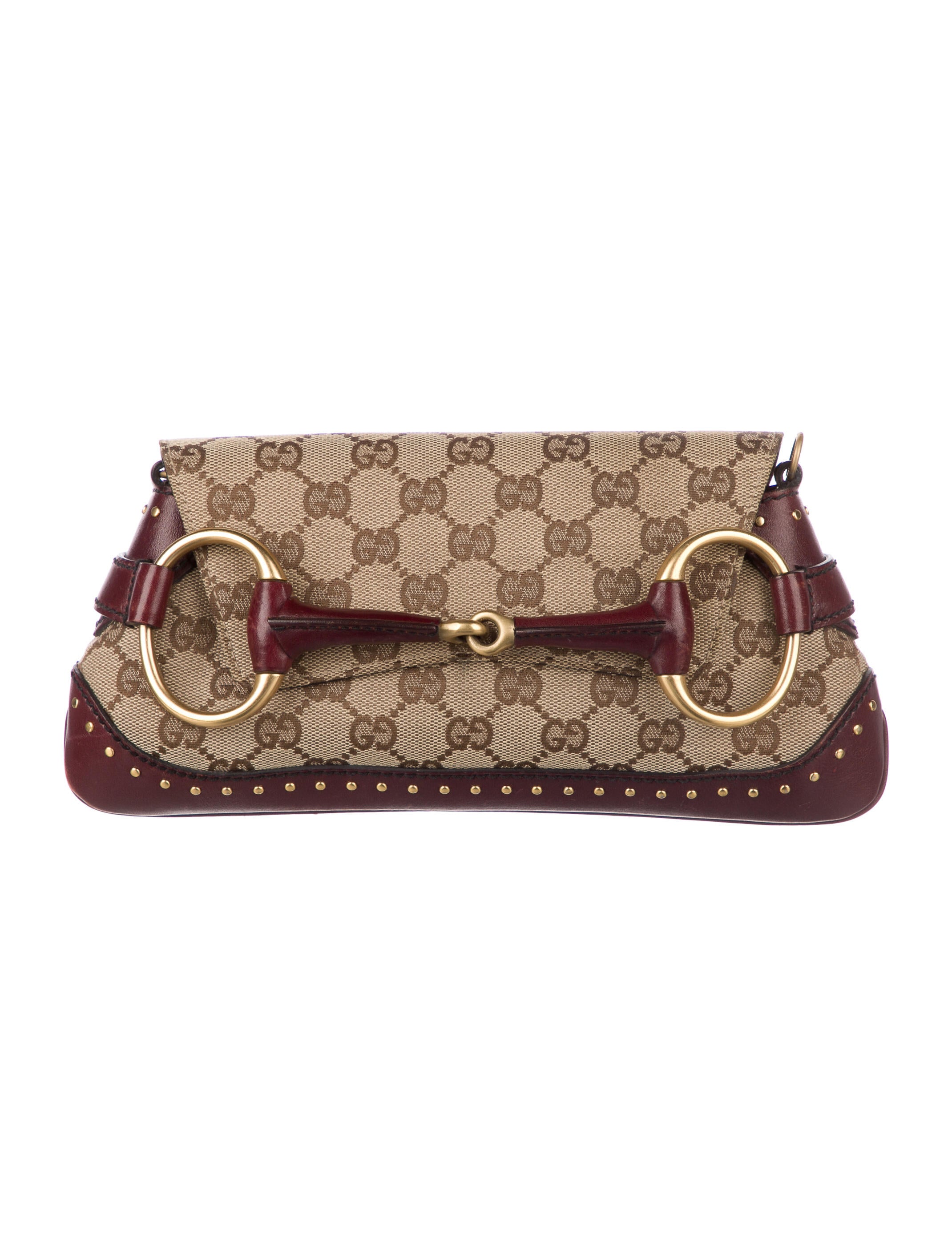 Tom Ford Gucci Horsebit Clutch in Monogram Canvas and Leather