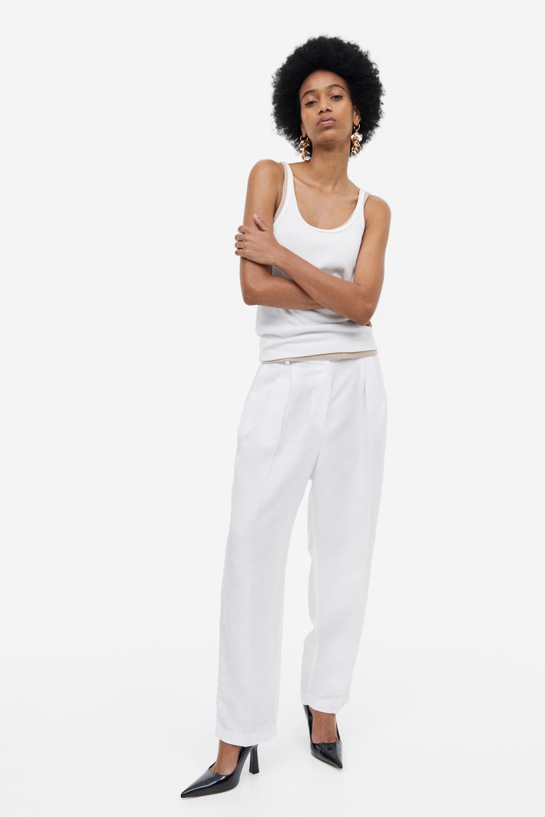 Women's White Trousers | White Cargo & Tailored Trousers - Reiss Australia-saigonsouth.com.vn