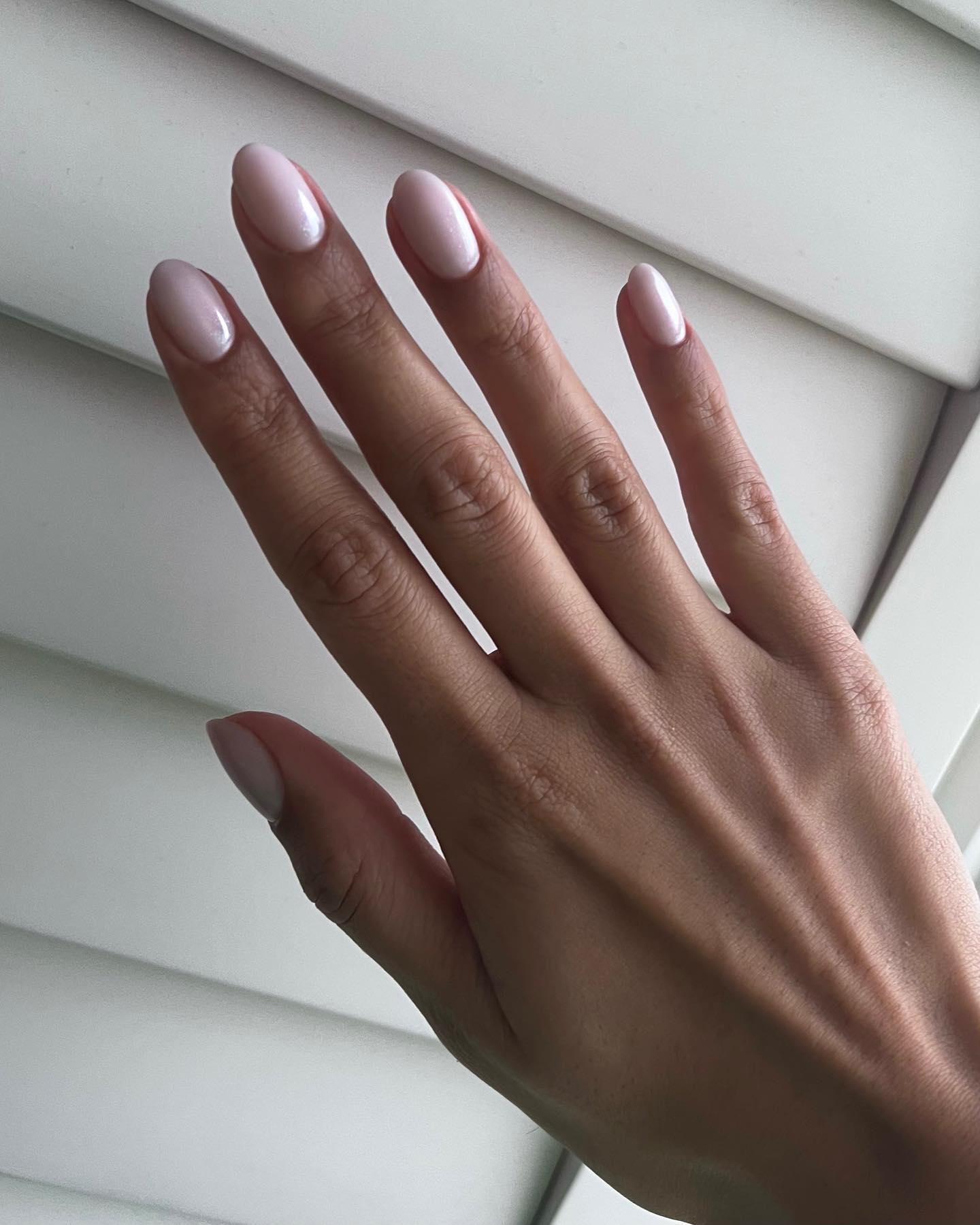 White nails: milky white nails @iramshelton