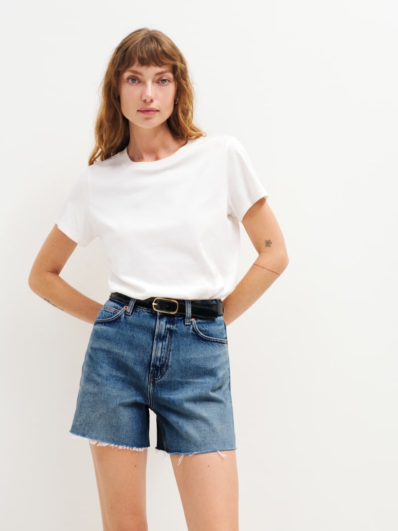 Reformation Wilder High Rise Relaxed Jean Shorts