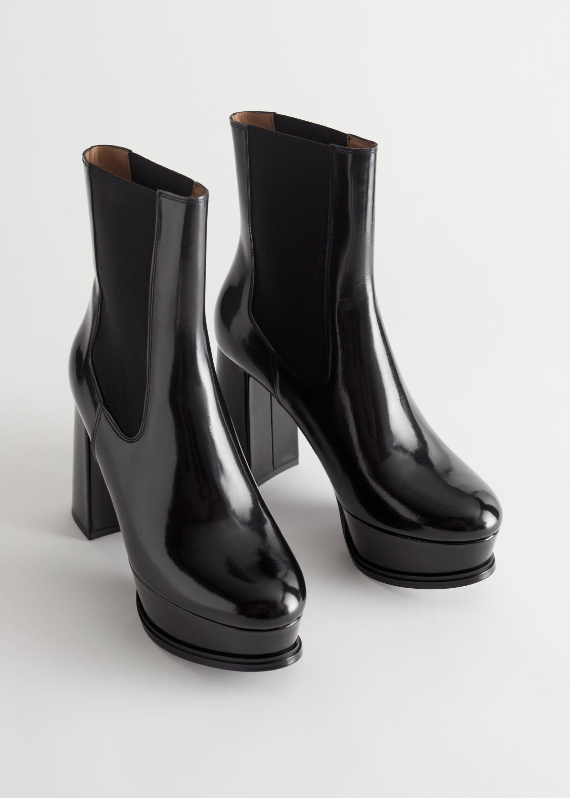 & Other Stories Leather Platform Boots