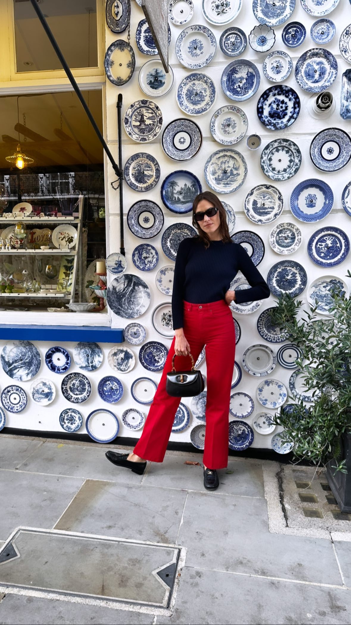 Alexa Chung's Red Jeans Outfit Is So Easy to Copy | Who What Wear UK