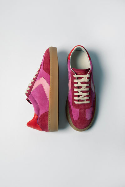 Jigsaw Portland Vintage Classic Trainer in Pink
