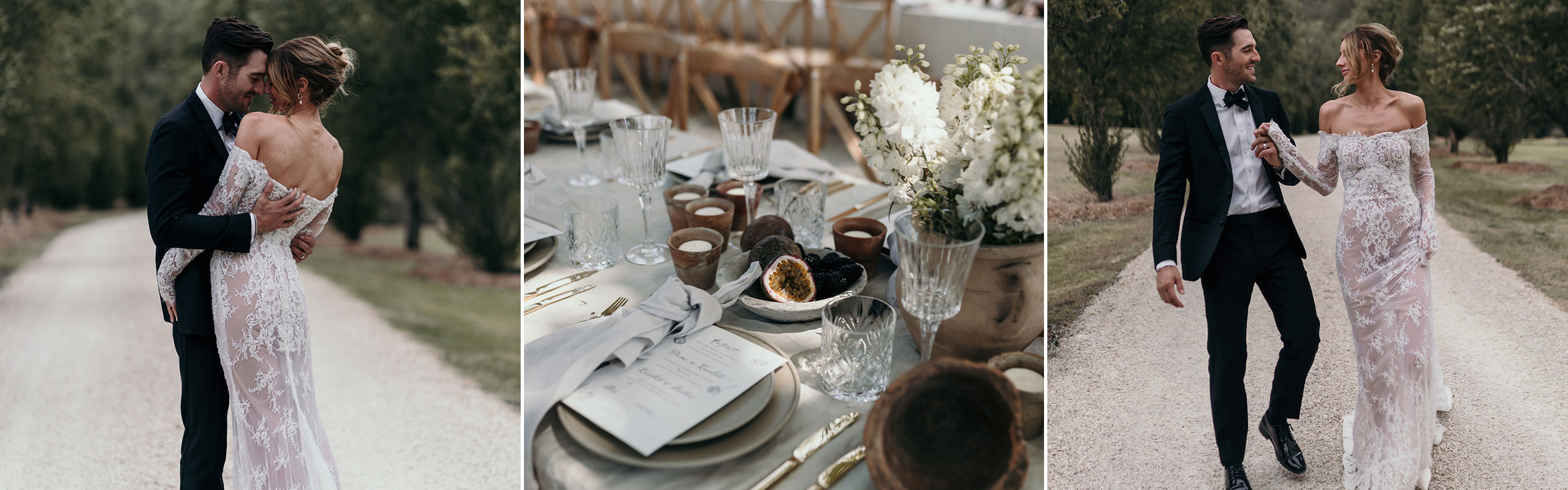 An Australian Villa and Vintage Tableware Set the Tone for This Gorgeous Wedding