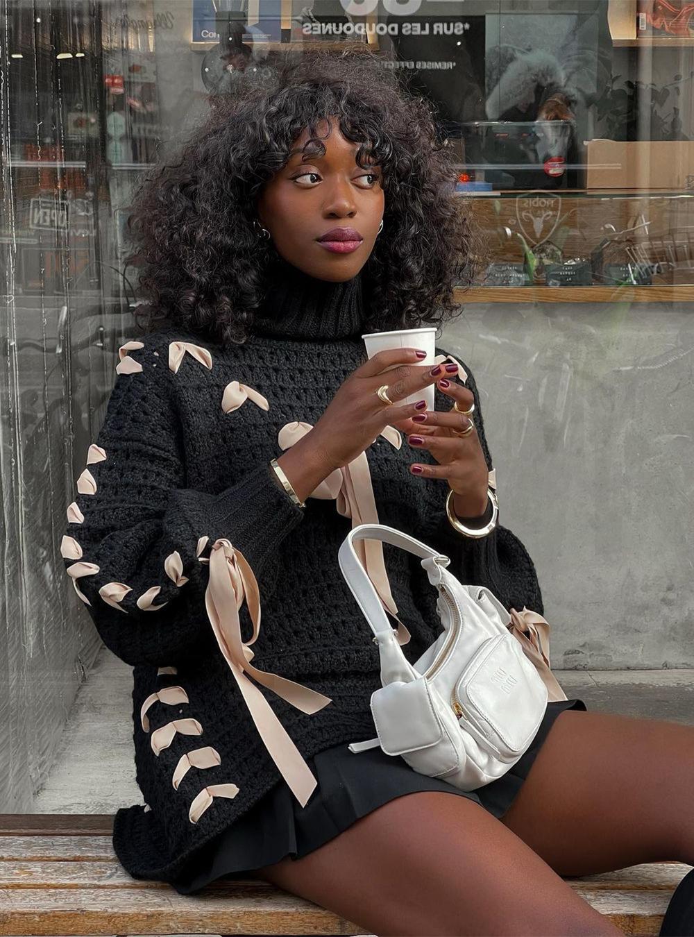 Influencer Emmanuelle Koffi With Curly Hair