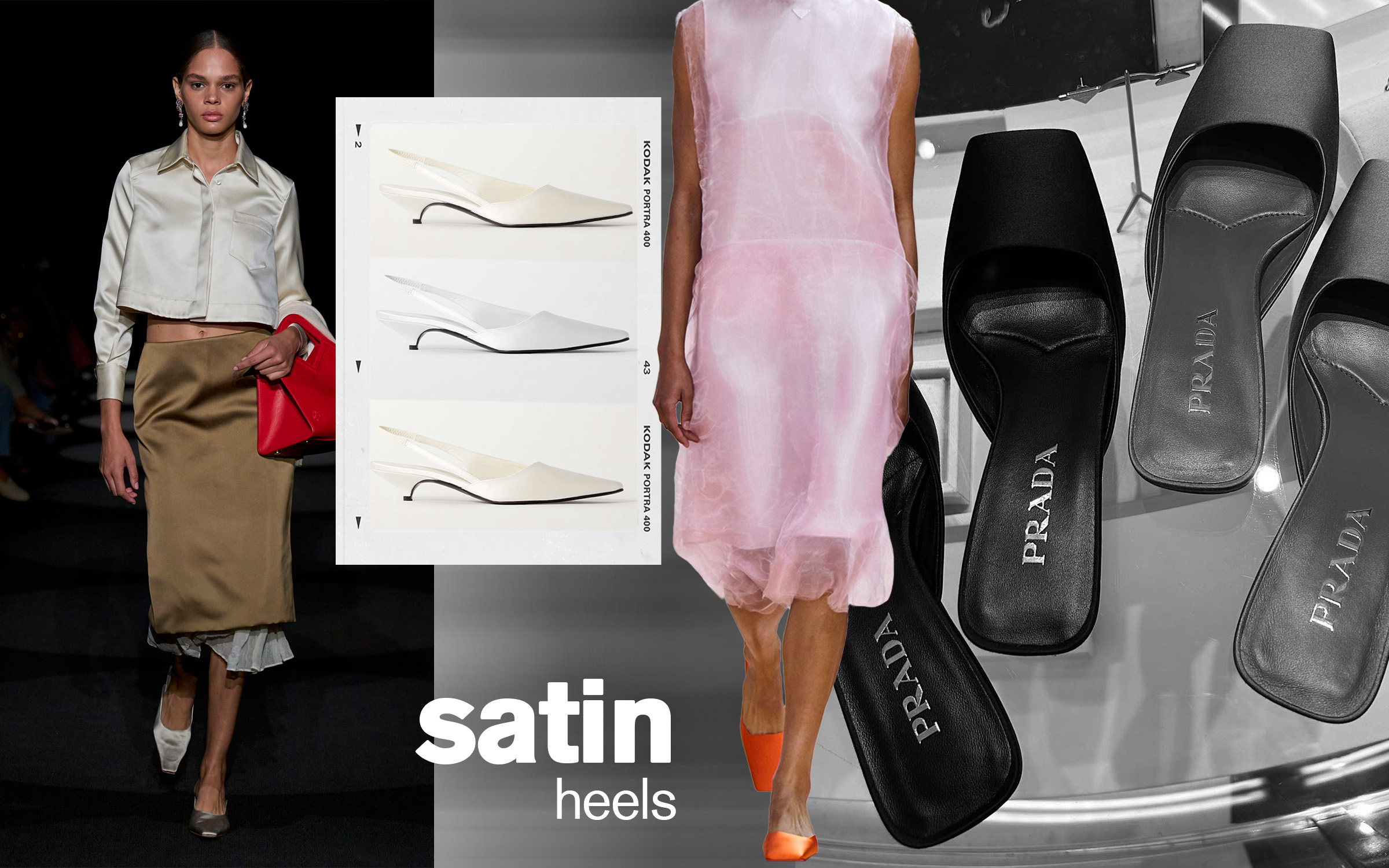Elegant fashion trend: Satin heels